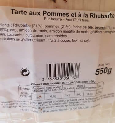 Tarte aux Pommes et à la Rhubarbe