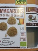 Macarons de céréales germées coco