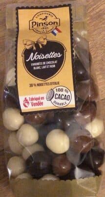 Noisettes enrobées de chocolat
