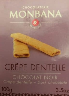 Chocolat noir crepe dentelle