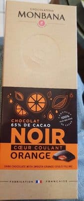 Chocolat noir coeur coulant orange