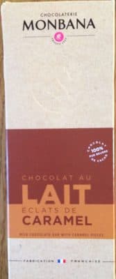 Chocolat au lait éclats de caramel