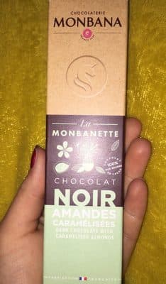 La monbanettes chocolat noir amandes caramélisées