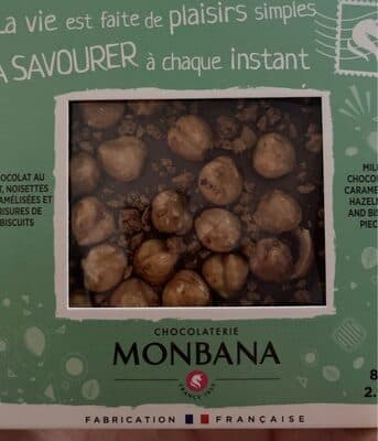 Chocolat au lait noisettes caramelisées