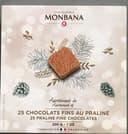 25 chocolats fins au praliné