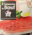 2 Carpaccios de boeuf avec marinade huile d'olive, basilic