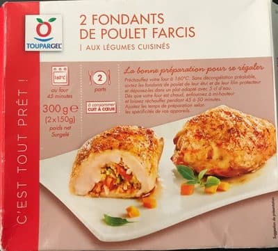 2 Fondants de Poulet Farcis aux Légumes Cuisinés