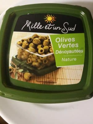Olives vertes  dénoyautées  nature