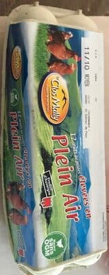 Oeufs moyens Auvergne Plein air x12