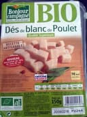 Dés de blanc de poulet