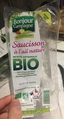 Bonjour Campagne Saucisson ? l'ail nature Bio soit