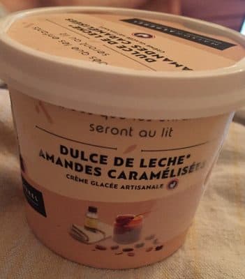 Crème Glacée Dulce de Leche, Amandes Caramélisées