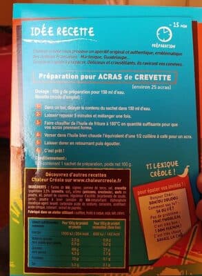Préparation pour Acras de crevettes