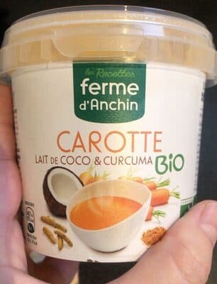 Soupe carotte lait de coco &curcuma
