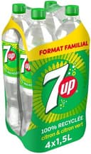 7UP saveur citron & citron vert format familial lot de 4 x 1,5 L