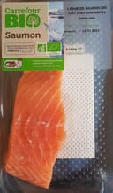 1 pavé de saumon bio avec peau sans arêtes