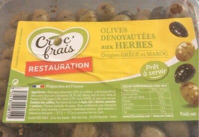 Olives dénoyautées aux herbes