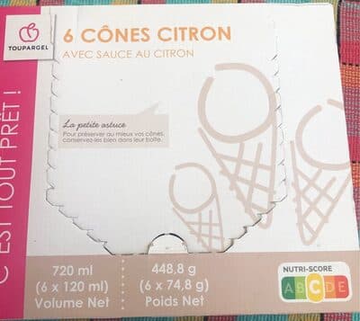 6 Cônes citron