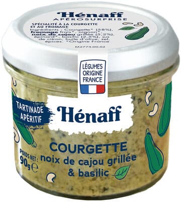 APEROSURPRISE - Tartinable Courgette noix de cajou grillée et basilic