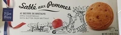 Filet Bleu, Sablé aux pommes au beurre de Bretagne, le paquet de 125 g