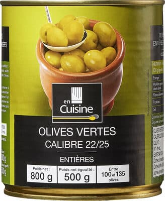 4 / 4 Olive Verte 22 / 25 Avec Noyau En Cuisine