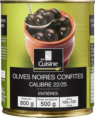 4 / 4 Olive Noire Avec Noyau 22 / 25 En Cuisine