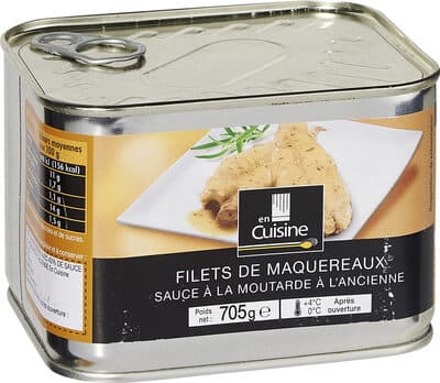 Filets de maquereaux sauce à la moutarde à l'ancienne