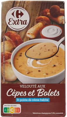 Velouté aux Cèpes et Bolets Et pointe de crème fraîche