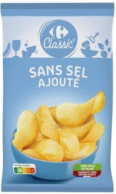 Chips sans sel ajouté