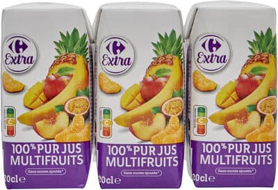 100% pur jus jus multifruits