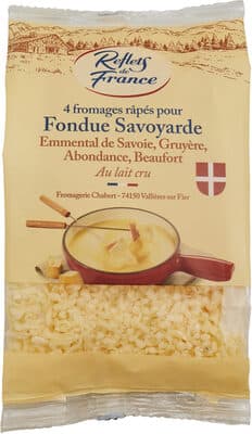 4 fromages râpés pour fondue savoyarde