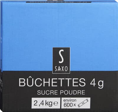 Bûchette sucre en poudre saxo 4g