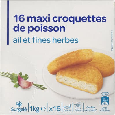 16 Grosses croquettes de poisson