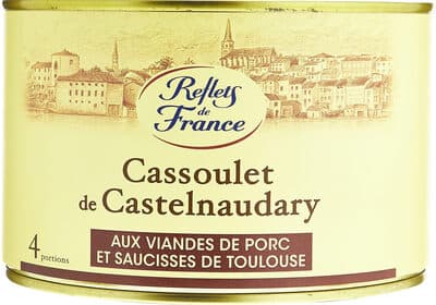 Cassoulet de Castelnaudary aux viandes de porc et saucisses de Toulouse