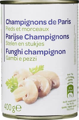 Champignons de Paris pieds et morceaux