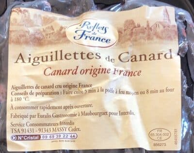 Aiguillettes de canard Origine France