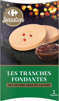 Les tranches fondantes 50% de foie gras