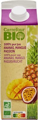 100% pur jus ANANAS, MANGUE PASSION
