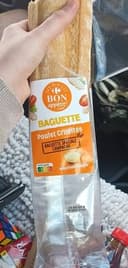 Baguette poulet crudités