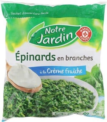 Epinards en branches à la crème