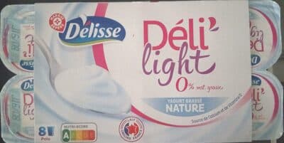 Déli'light brassé Nature (0 % MG) 8 pots