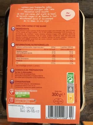 Chili Con Carne Et Riz