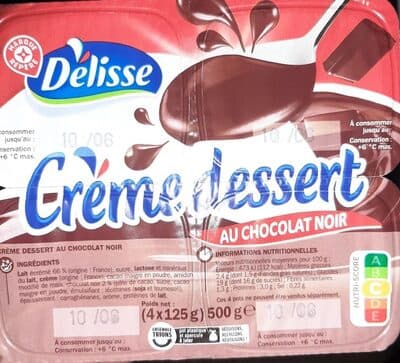 Crème Dessert Chocolat Noir 125 g x 4 - 500 g