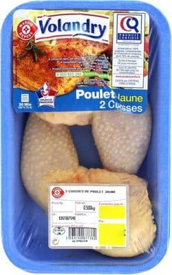 Cuisses de poulet jaune cerifié