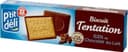 Biscuit tentation petit beurre napé de 63% de chocolat au lait