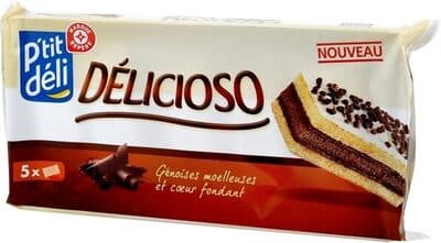 Génoises moelleuses fourrées chocolat Délicioso x 5