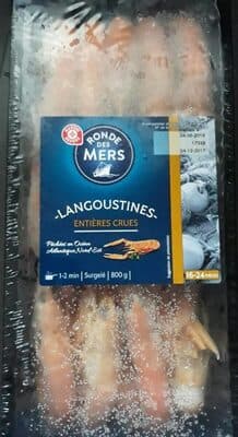 Langoustines entières crues