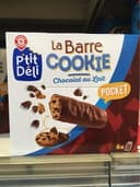 Barre cookie chocolat au lait x 6