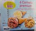 6 Cornets Premium citron meringué