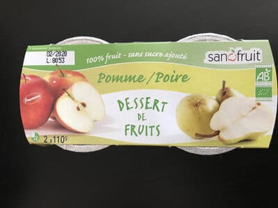 Dessert de fruits - Pomme, poire